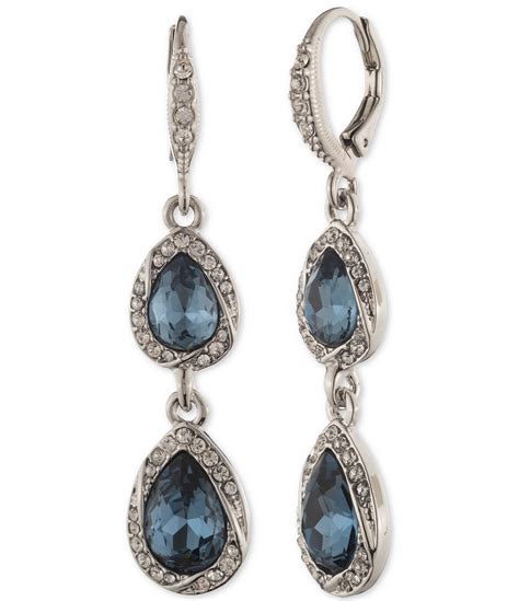 givenchy blue drop earrings|Givenchy earrings.